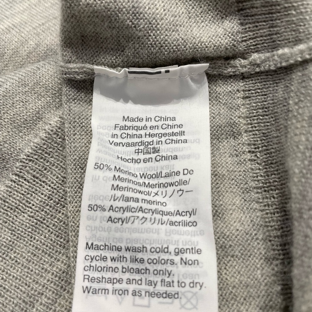 J Crew Mercantile Women’s XL Merino Wool Blend Gray Turtleneck Sweater - Picture 6 of 10